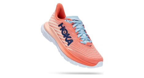 Chaussures Running Hoka Mach 5 Corail Bleu Femme