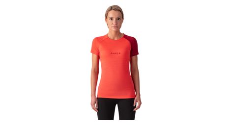 Maillot Manches Courtes Ayaq Biafo Merinos Salmon Orange Femme