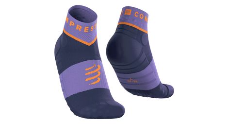 Chaussettes Compressport Ultra Trail Low Violet/Bleu
