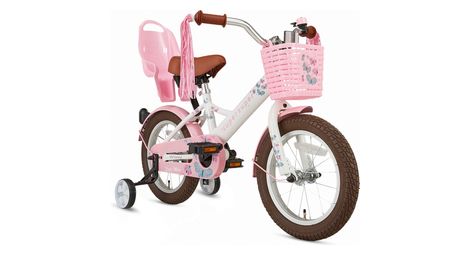Velo enfant supersuper little miss 14 pouces blanc