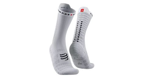 Compressport pro racing sock bike socken weis   schwarz