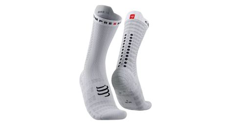 Compressport pro racing sock bike blanco / negro 35-38