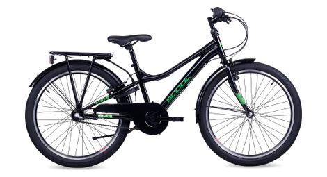 S’COOL troX, vélo enfant, 3 vitesses, Noir/Vert néon