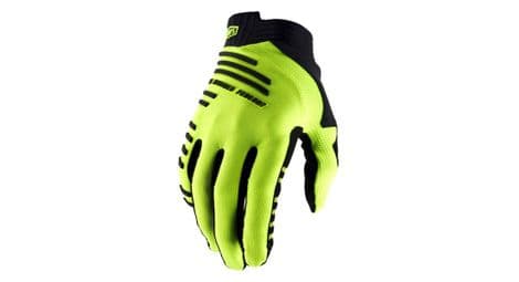 100% r-core sp22 guantes largos amarillo fluorescente