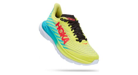 Chaussures Running Hoka Mach 5 Jaune Bleu Rouge
