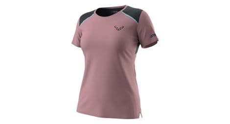 Camiseta de manga corta dynafit sky rosa para mujer