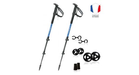 Bâtons de randonnée réglables aluminium - cime indigo