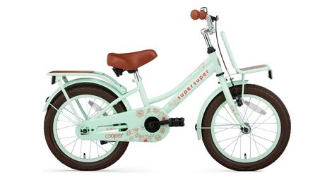 Velo enfant supersuper cooper bamboo 16 pouces vert pistache