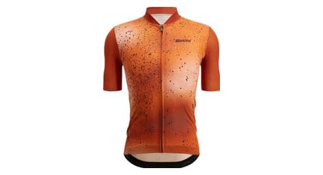 Maillot manches courtes santini fango orange