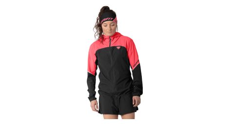 Veste coupe-vent dynafit alpine wind rose/noir femme