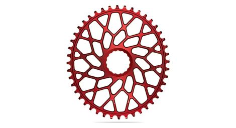 Absoluteblack plato estrecho ancho direct mount ovalado cx para bielas easton / race face 12 s rojo