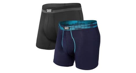 Pack de 2 boxers saxx sport mesh bleu noir