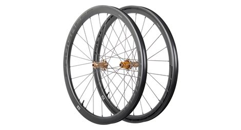Paire de roues Progress GRX40 Gravel Noir/Light Bronze | 12x100/12x142 mm | Center Lock