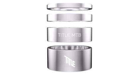 Kit d'entretoises de Jeu de Direction en Aluminium Title 1 1/8″ Chrome