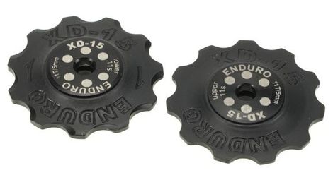 Galets enduro bearings 11 dents pour dérailleur shimano 11 vitesses noir