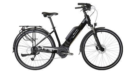 Bicicleta de exhibición - sunn urb rise microshift 9v 400 wh 650b bicicleta eléctrica de ciudad negra