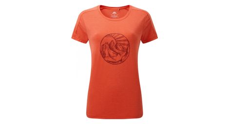 T shirt mountain equipment headpoint rising sun rouge femme