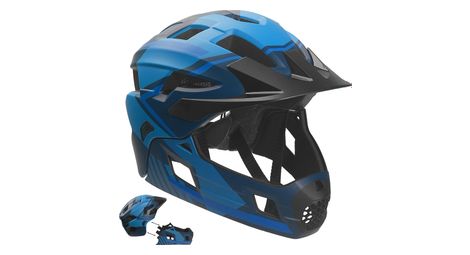 Casque vélo intégral pour enfants 6-12 | bleu | crazy safety | en1078 certifié
