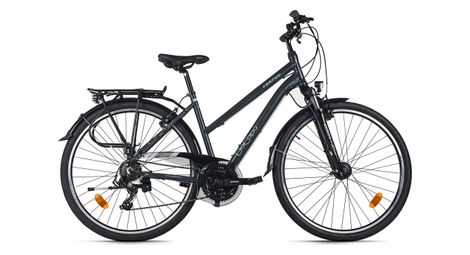 VTC Femme 28'' Firenze 100 Anthracite V-Brake 21 Vitesses TC 48 cm DaCapo
