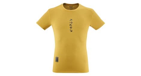 T shirt de trail millet intense print jaune