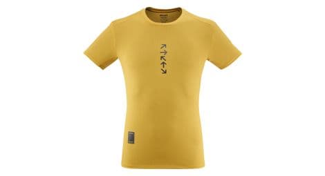 T-shirt de trail millet intense print jaune