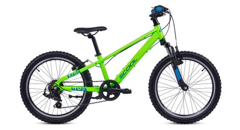 S’COOL Xroc pro, vélo enfant, 7 vitesses, Vert néon/Bleu océan