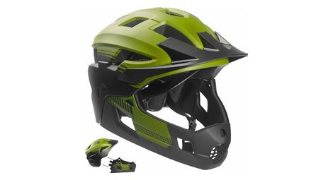 Casque vélo intégral pour enfants 6-12 | Vert | Crazy Safety | EN1078 Certifié