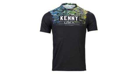 Maillot manches courte kenny charger floral noir 