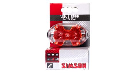 SIMSON feu arrière batterie 5 led tige de selle
