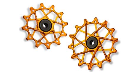 Paire de galets de dérailleur garbaruk pour sram 11/12v orange