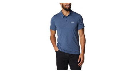 Polo columbia tech trail bleu homme