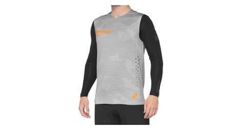 Maillot sin mangas 100% r-core concept gris / camuflaje