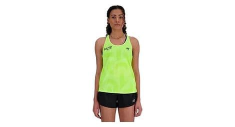 Camiseta de tirantes new balance athletics london edition amarillo mujer