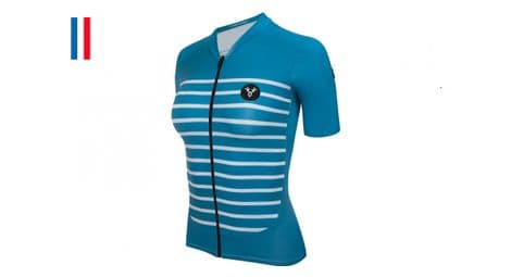 Lebram ventoux women's short sleeve jersey sapphire blue tailored fit