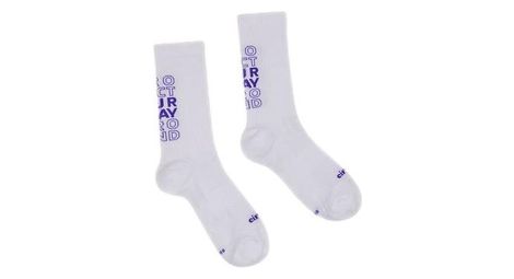 Chaussettes de running circle speedy high blanc