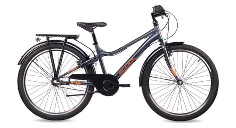 S’COOL troX, VTT enfant, 3 vitesses, Gris foncé/Orange