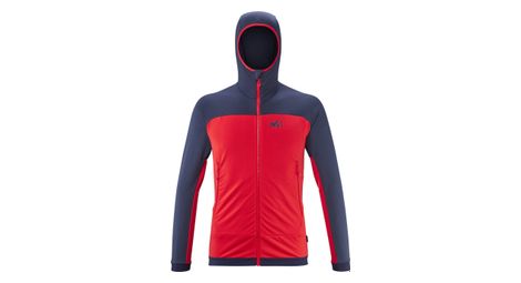 Polaire millet seneca hybrid hoodie bleu rouge