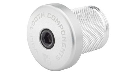 Tapón de compresión diente de lobo con tapa espaciadora integrada 1 1/8'' plateado