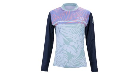 Maillot femme kenny charger flower bleu violet