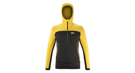 Polaire millet seneca hybrid hoodie noir/jaune