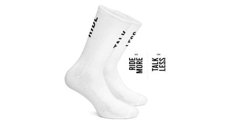 Çois 'talk less ride more' calzini bianchi