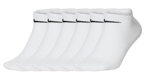 Nike everyday leichte no-show-socken (x6) weiß unisex