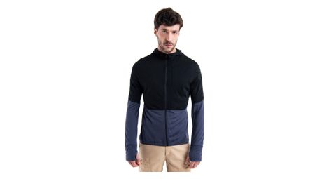 Polaire icebreaker merinos 200 realfleece descender noir gris