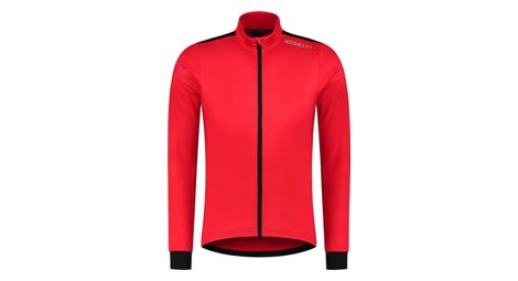 Maillot manches longues velo rogelli core homme rouge