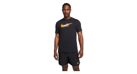 Camiseta de manga corta nike dri-fit heritage negra