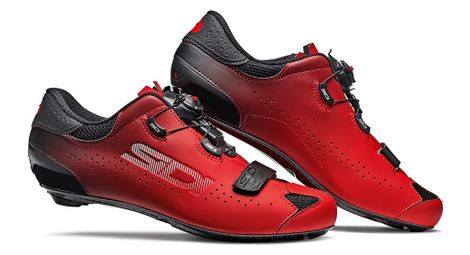 Paire de chaussures sidi sixty noir/rouge