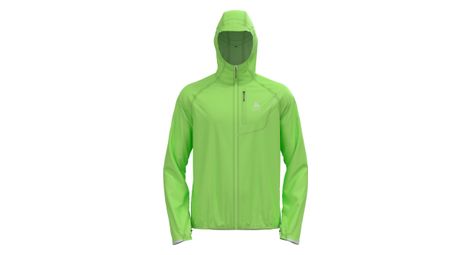Odlo zeroweight dual dry performance knit running jacket green m