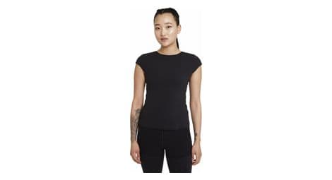 Camiseta nike yoga luxe manga corta negro mujer
