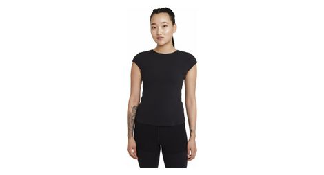 Nike yoga luxe short sleeve jersey black women's