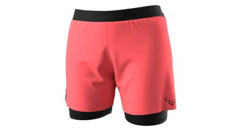 Short 2-en1 dynafit alpine pro rose/noir femme